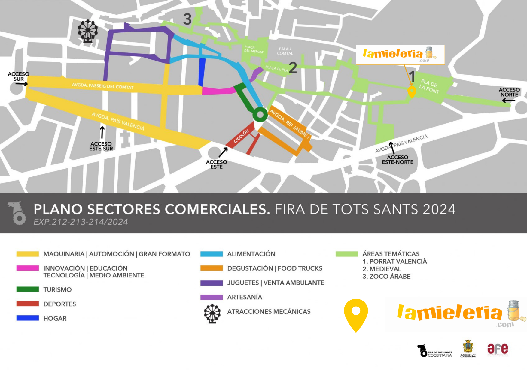 Plano de zonas temáticas Fira de Cocentaina 2024